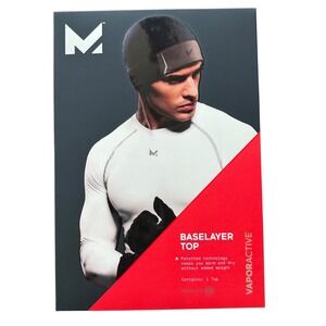 Mission Active VaporActive Mens Baselayer Top Brick Red Medium L/S Thermal